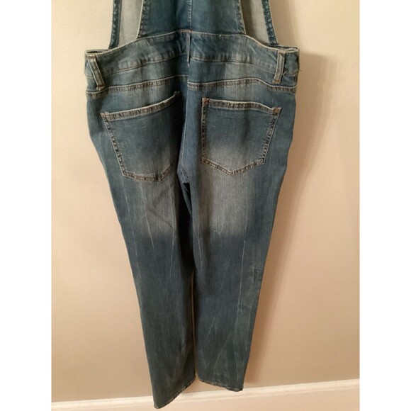 MOSSIMO DENIM SIZE SMALL MEDIUM BLUE SLIM LEG OVERALLS - Picture 8 of 11